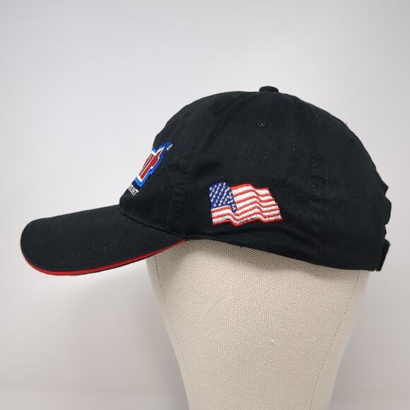 Summit Racing Equipment Strapback Hat Black One Size Embroidered 6 Panel - Picture 3 of 8
